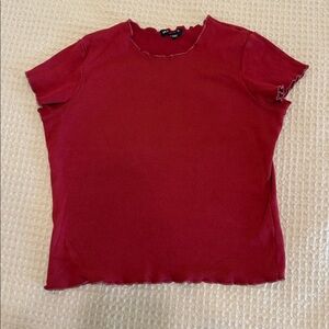 Brandy Melville baby scallop trim tee